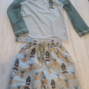 Kids Pineapple Print Pajama Set